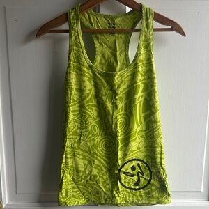 Zumba Fitness Lime Green Graphic Tank Top